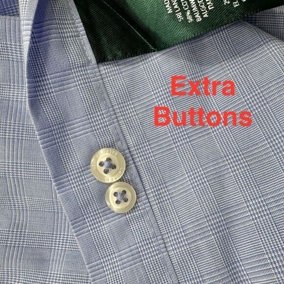Lauren Ralph Lauren Mens 17/XL Button Up Shirt Light Blue Classic Stretch - Picture 9 of 9